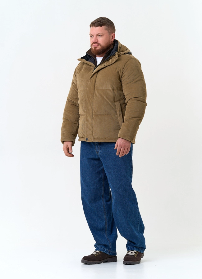 Мужской пуховик с капюшоном модель № 34061 универмаг малина фото