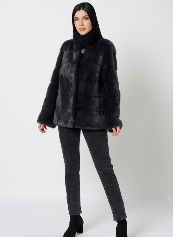 Куртка из норки в сером цвете
