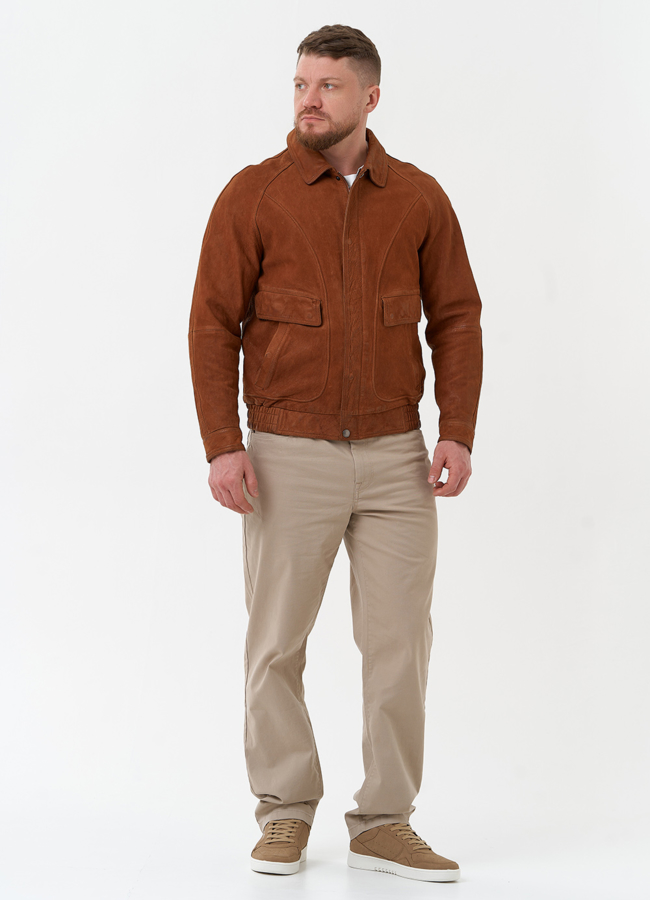 Мужская куртка из натуральной кожи  модель № 30063 в кредит