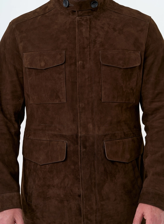 Мужская куртка из натуральной замши фото
