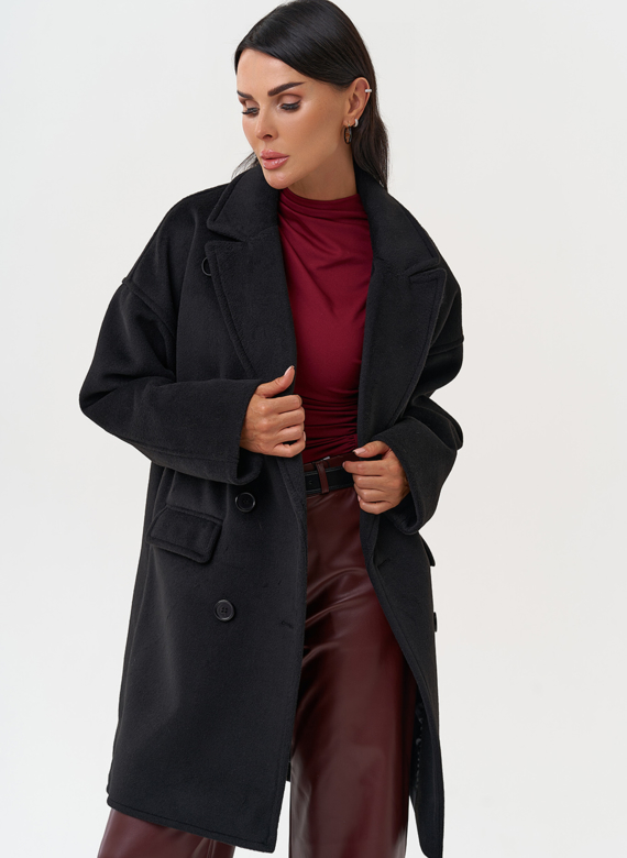 Женское пальто черного цвета